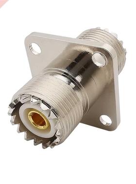 1Pcs Metal UHF SO-29 Female to UHF SO29 Female Jack 4 Hole