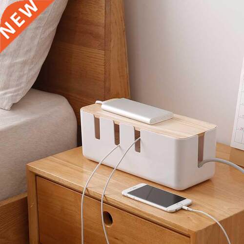 White Cable Storage Box Desop Power Strip Wire Network