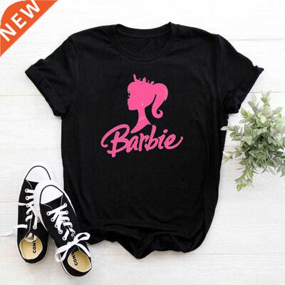 Beautiful Girl Profile Face Pattern Women T Shirt Casual O-n