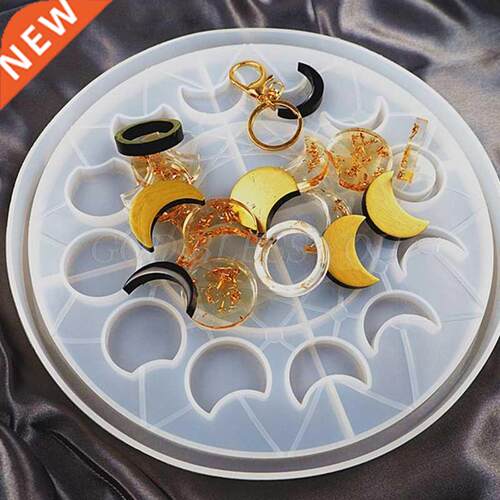 DIY Crafts Star Moon Clock Dial Crystal Epoxy Resin Mold Lun