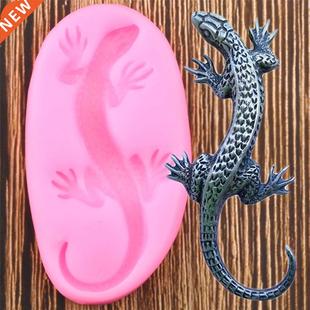 3D Lizard Gecko Silicone Mold Fondant Polymer Clay Resin Mol