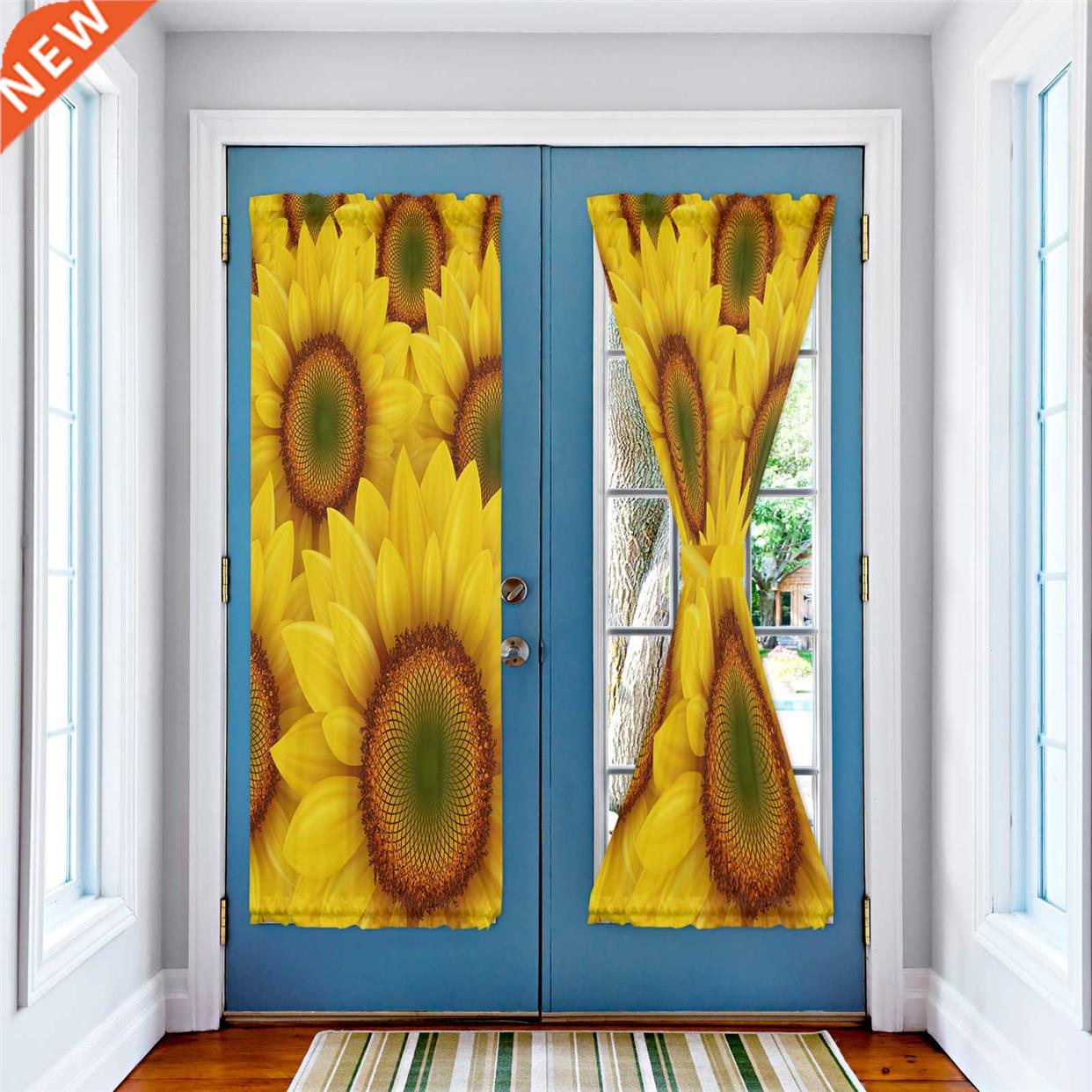 Sunflower Yellow Japanese Door Curtain for Living Room