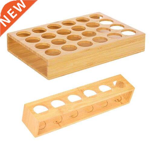 Promotion--Bamboo 6/24 Holes Essential Oil Display Wooden