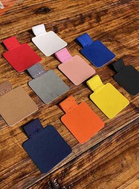 10PC Self-Aesive BLACK Leather Pen Pencil Elastic Loop N