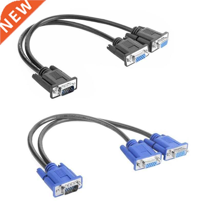 VGA Splitter Cable 1 Computer to Dual 2 Monitor Adapter Y Sp
