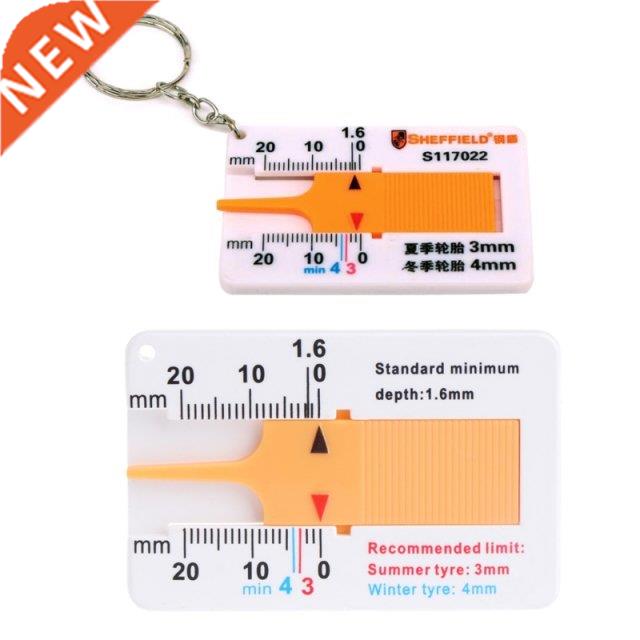 Tyre Tread Depth Gauge Car Motorcycle Trailer Wheel Keychain