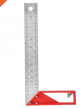 30cm Stainless Steel Right Angle Ruler 45/90 Degree Multifun