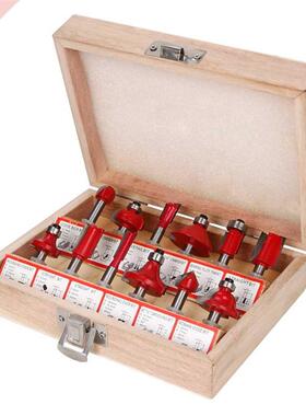 12pcs 1/4 Inch Shank Wood Router Bit Woodworking Cutter Rota