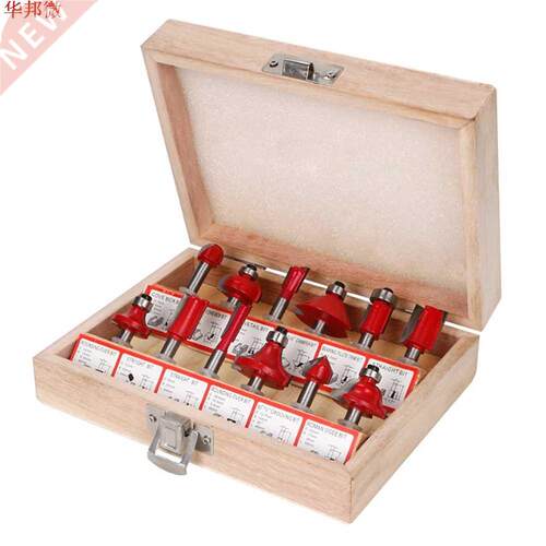 12pcs 1/4 Inch Shank Wood Router Bit Woodworking Cutter Rota