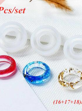 3Pcs/set Flexible Assorted Silicone Ring Mold Making Resin