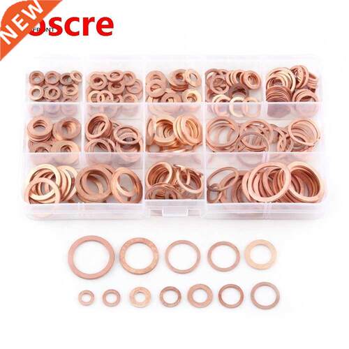 80/110/120/200/280pcs O Ring Shape Copper Washer Gasket Flat