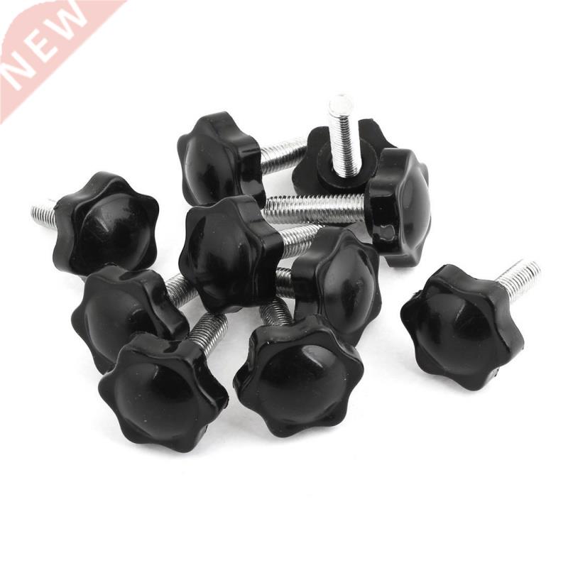10 Pcs M8x0mmx2mm Male Thread Hex Shaped Head Clamping Scr