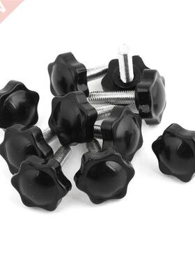 10 Pcs M8x0mmx2mm Male Thread Hex Shaped Head Clamping Scr