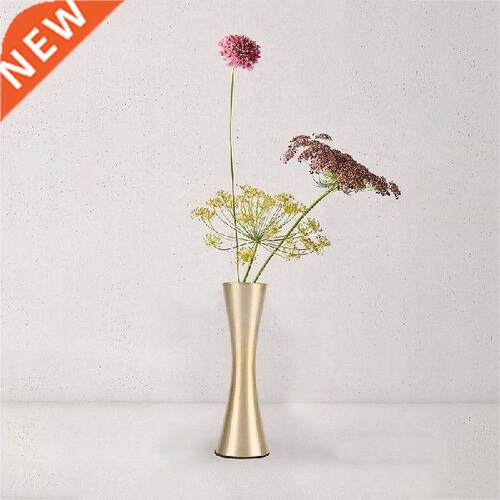 Nordic Metal Vase Gold Thin Flower Vases Arrangement Flower