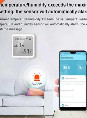 Indoor Smart Temperature and Humidity Sensor, Hygrometer,