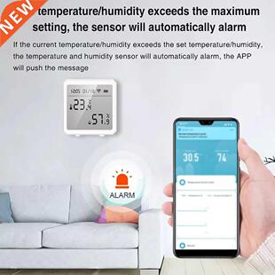 Indoor Smart Temperature and Humidity Sensor, Hygrometer,