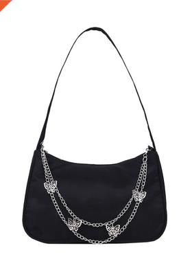 Fshion Women Smll Shoulder Underrm Bg PU Lether &mp; Nylon