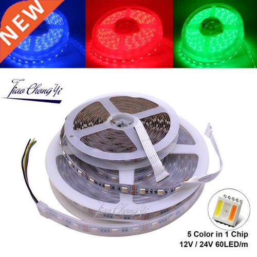 RGBCCT LED Strip 5050 12V / 24V 5 Color in 1 Chips RGB+WW+CW