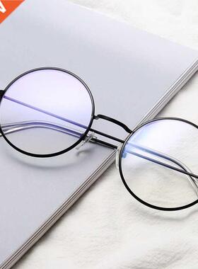 2021 New Round Frame Reading Glasses For Men Anti Blue Light
