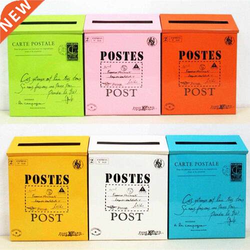 Retro Metal Wall Mounted Mailbox Bucket Newspaper Letter Box