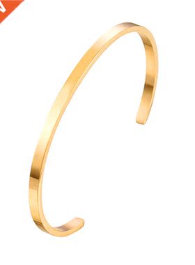 Unisex Simple Stainless Steel Opening Bangle Bracelet For Lo