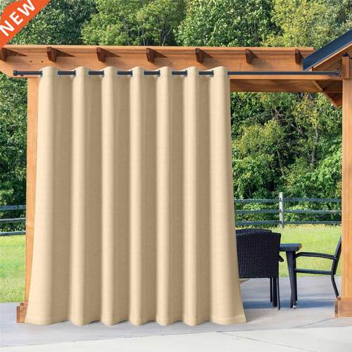 Waterproof Outdoor Curtain Panels Blackout Patio Curtains fo
