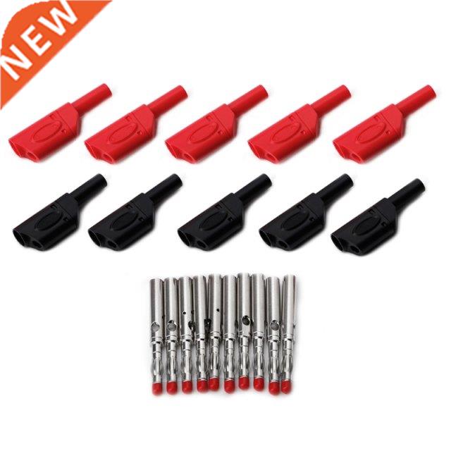10 Sets 4mm Male Retractable Sheath Stackable Banana Plug Wi