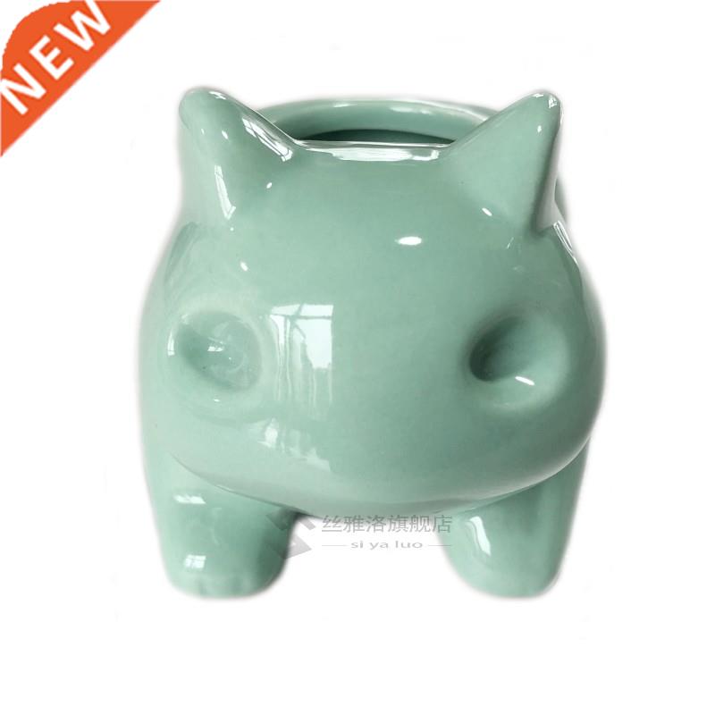 Kawa Ceramc Flowerpot Bulbasaur Succulent Planter Cute Gr
