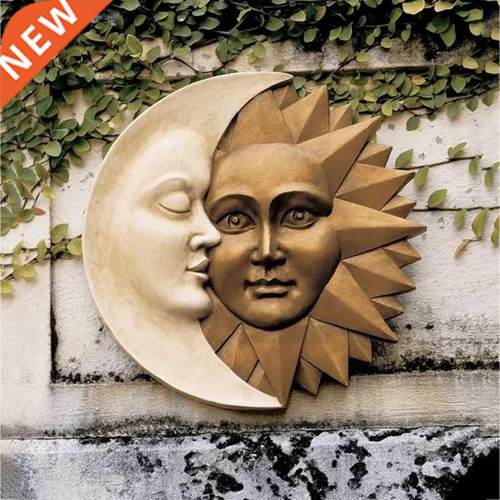 Sun and Moon Wall Sculpture Celestial Icons of Astronomy Gar