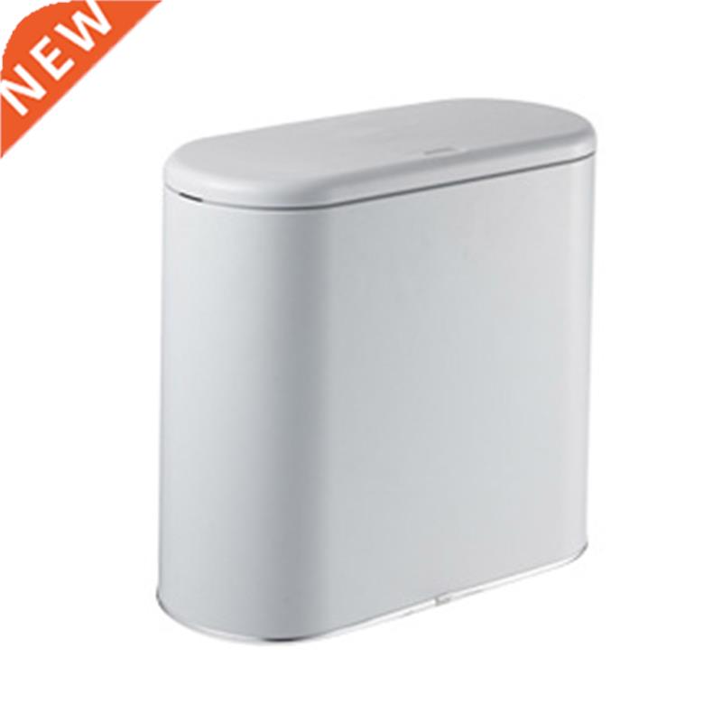 Push Garbage Bin Kitchen Bathroom Toilet Trash Can with Lid