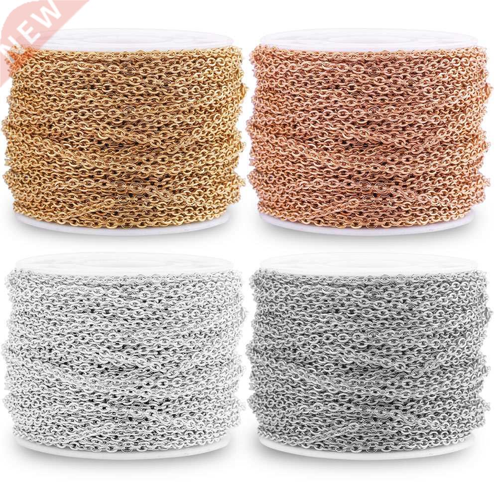 2m Stainless Steel Cable Rose Gold Chain Silver Chains Neckl