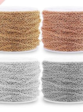 2m Stainless Steel Cable Rose Gold Chain Silver Chains Neckl