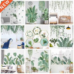 LuanQI For Room Decor Stickers Living Wall Leaves Green Home