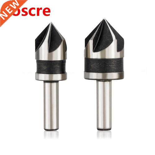2pcs 5 Flutes HSS Countersink Drill Bit for Wood 82 Degree C