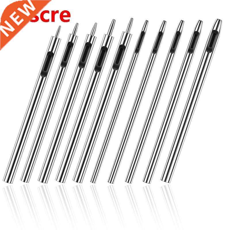 10Pcs Leather Hole Punch Cutter 0.5mm-3.5mm Hollow Punch Set