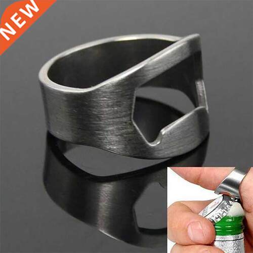 4 Color Mini Bottle Opener Stainless Steel Finger Ring