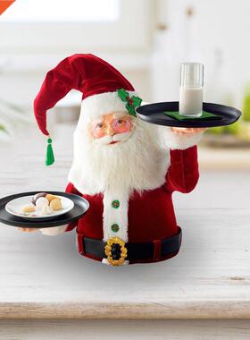 Christmas Decor Santa Claus Snack Rack Trays Elaborate