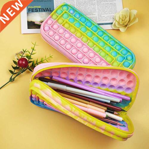 New Pop Its Push Bubble Fidget Toys Pencil Case Children Sre