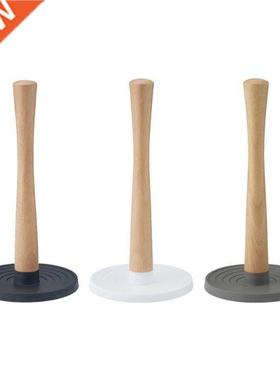 Wooden Desktop Tolet Roll Paper Holder Tssue Storage Rack