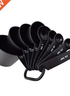 9Pcs Measuring Spoons Cups Set Measurements Markings Cooking