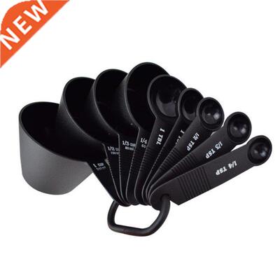 9Pcs Measuring Spoons Cups Set Measurements Markings Cooking