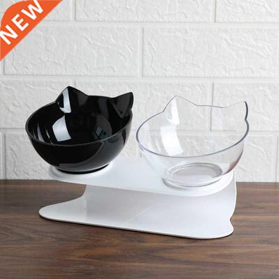 Explosive Cat Double Bowl Cat Bowl Dog Bowl Transparent AS M