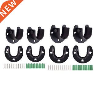 4x Closet Rod Holder Heavy Duty Flange Support Hanging with