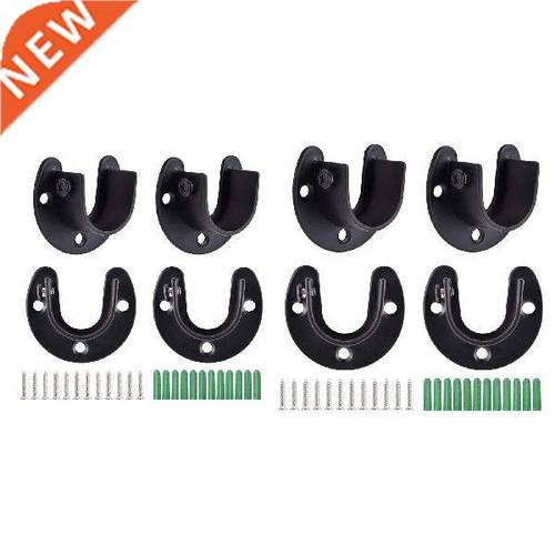 4x Closet Rod Holder Heavy Duty Flange Support Hanging with
