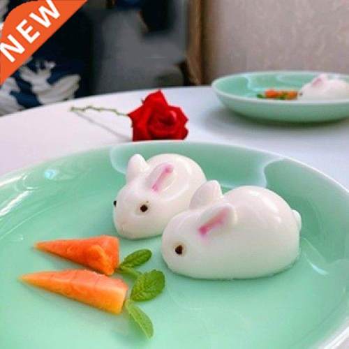 3D Rabbit Shape Silicone Cake Mold 6-cavity Mousse Dessert