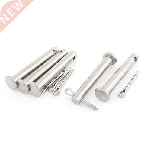 M8x50mm Flat Head 04 Round Clevis Pins Fastener 5sets