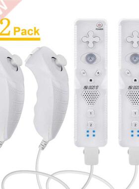 2pcs Built-in Motion Plus Nunchuck 2 In 1 TechKen Wireless W