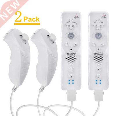 2pcs Built-in Motion Plus Nunchuck 2 In 1 TechKen Wireless W