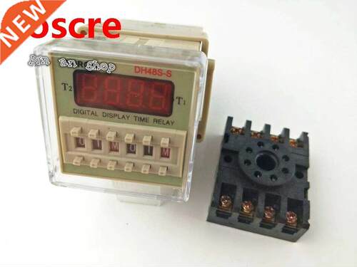 DH48S-S AC 220V repeat cycle SPDT time relay with socket DH4