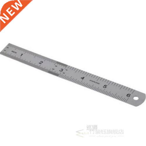 2PCS Stainless Steel Metal Ruler Metric Rule Precision Doubl